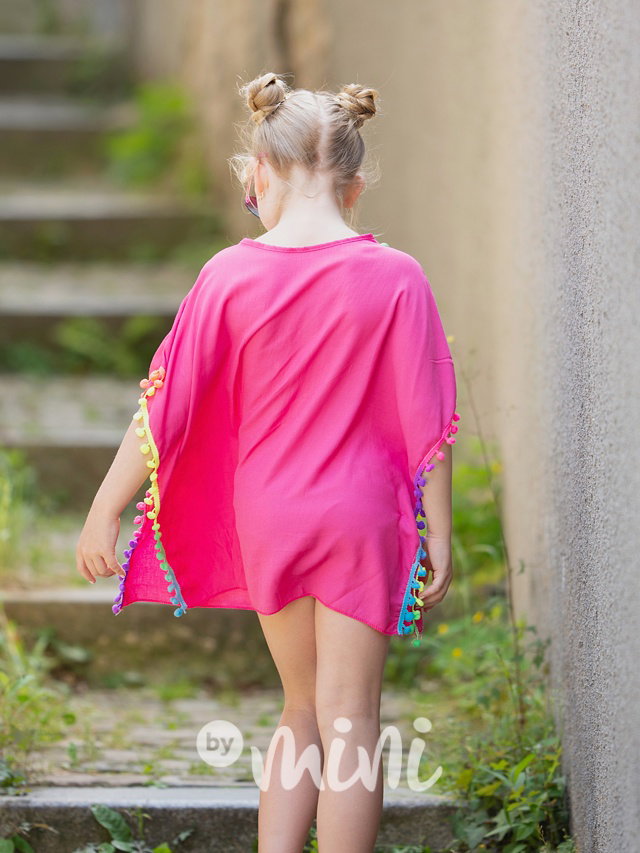 Pareo tunika s mini pomponky