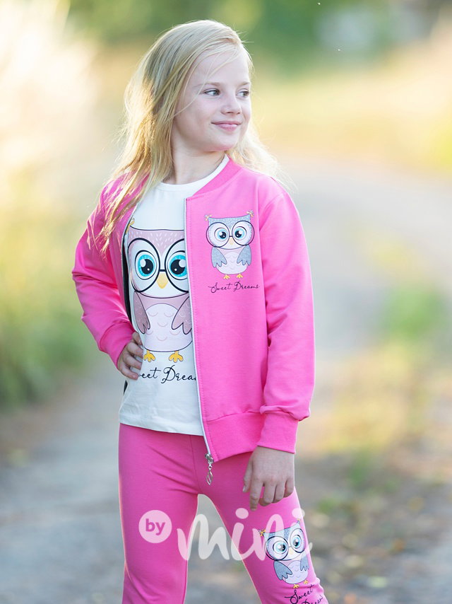 3-dílný set sovička pink