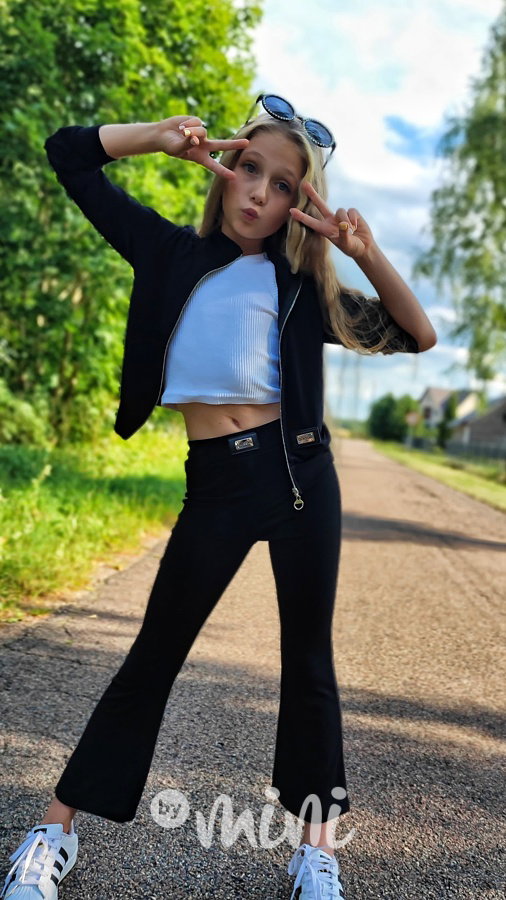Černá mikina + zvonáče