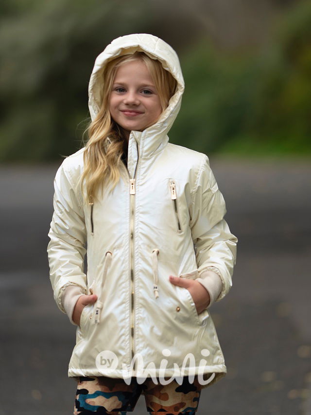 Milk gold metalická přechodová bunda