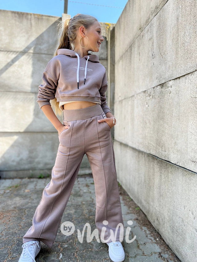 Teplý trojkomplet beige