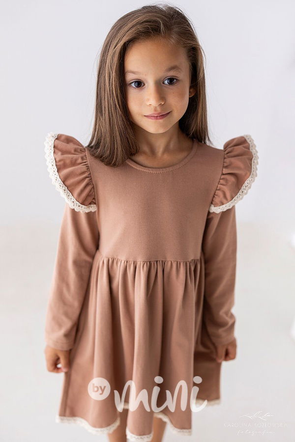 Boho romantic šaty beige