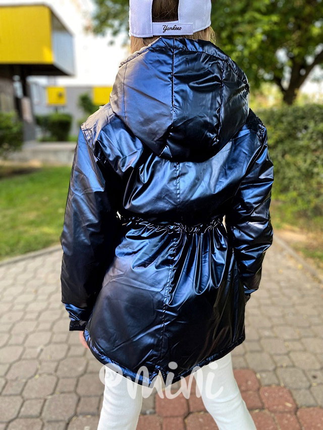 Metalická přechodová bunda blue
