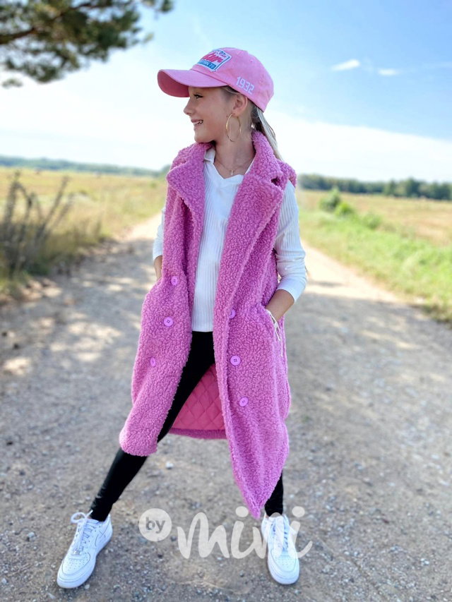 Alpaka vesta růžová
