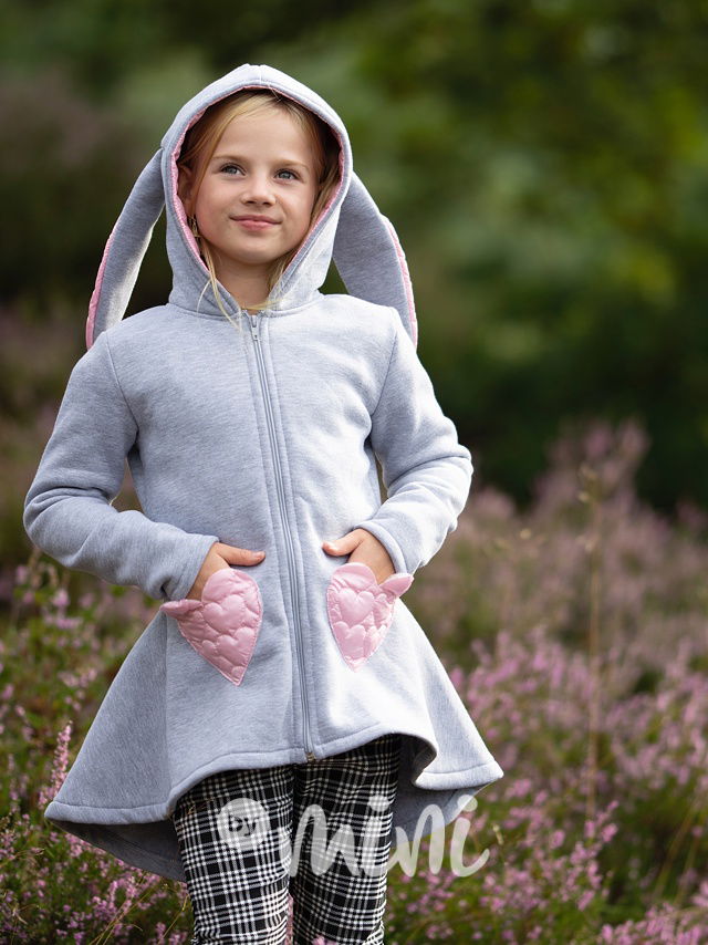 Bunny vyteplený mikčokabátek grey