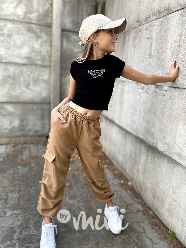 Kapsáčové kalhoty beige