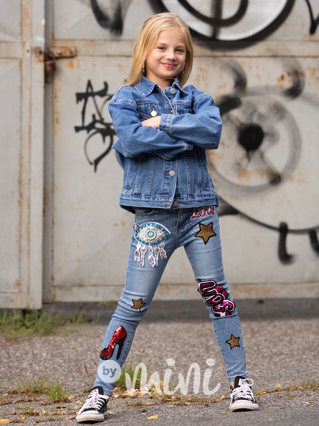 Fashion jeansy s aplikací