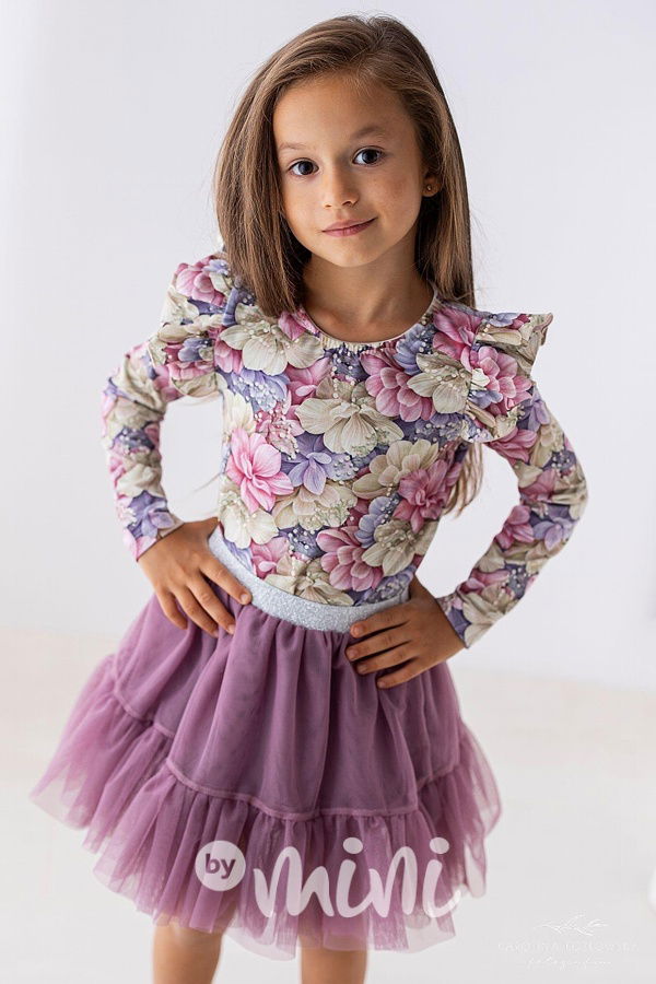 Pastel lila maxi tutu sukně Lily Grey