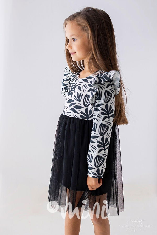 Lily Grey šaty s tylem black/white