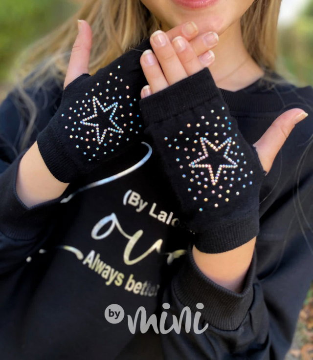 Rukavice s kamínky stars