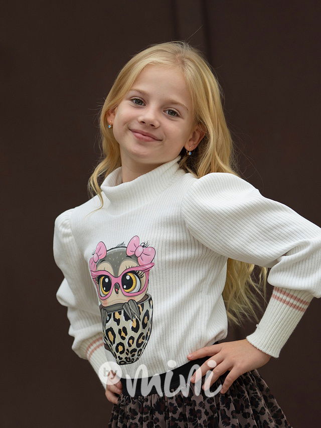 Teplá blůzka s náplety sovička