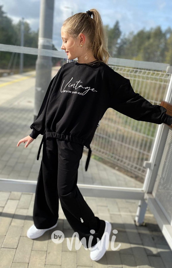 Fashion volné kalhoty černé