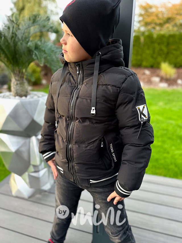 Zimní sporty hoodie bunda černá
