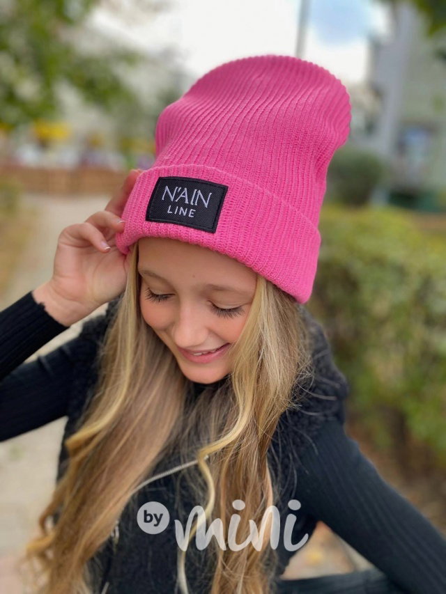 Hipster beanie čepice růžová
