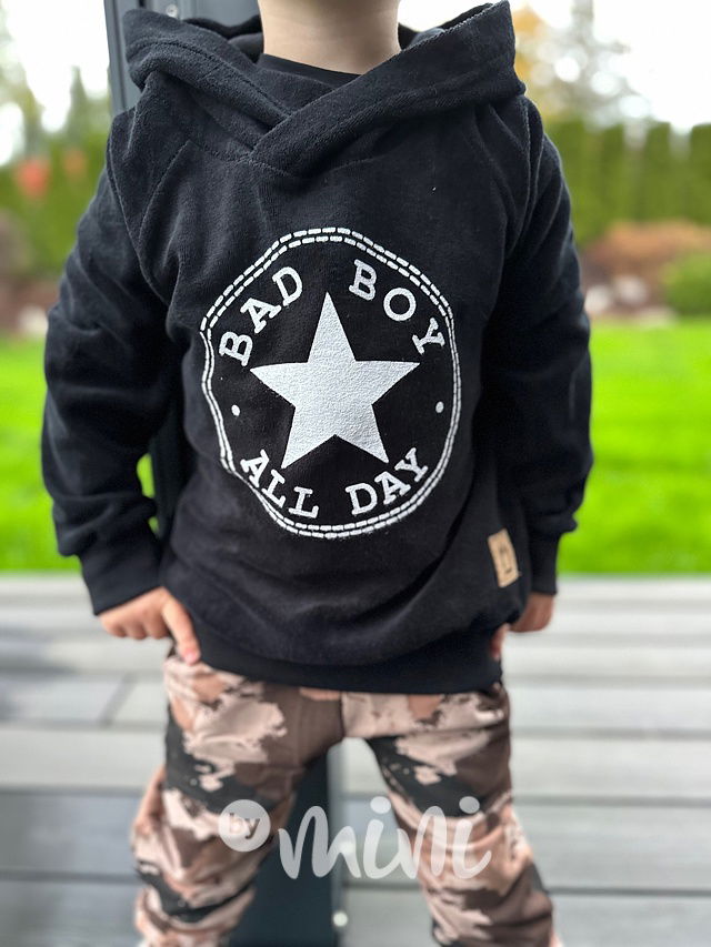 Bad boy froté mikina černá
