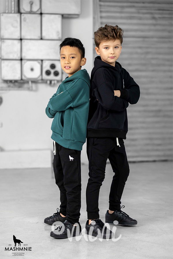 Mash Mnie hoodie mikina WOLF černá