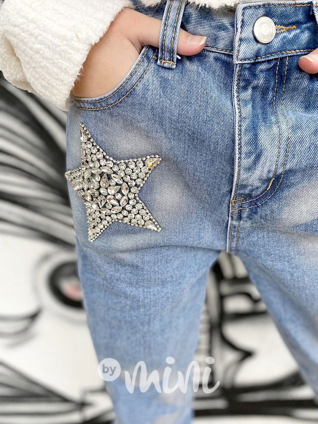 PREMIUM jeans s kamínky STARS