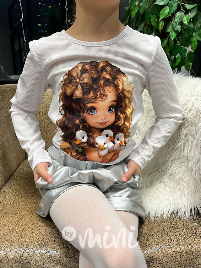 Blůzka kačenky bílá