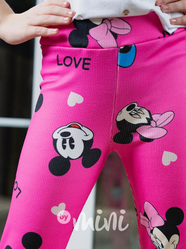 Zateplené legíny Minnie pink