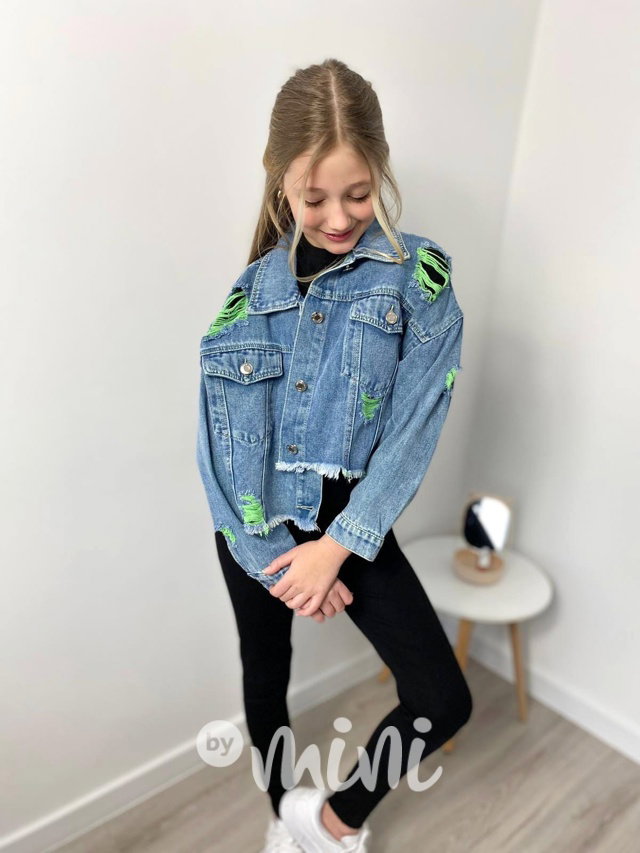 Green ripped oversize jeans bunda