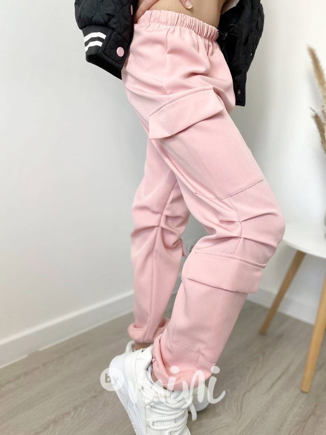 Jarní sporty cargo kapsáče pink