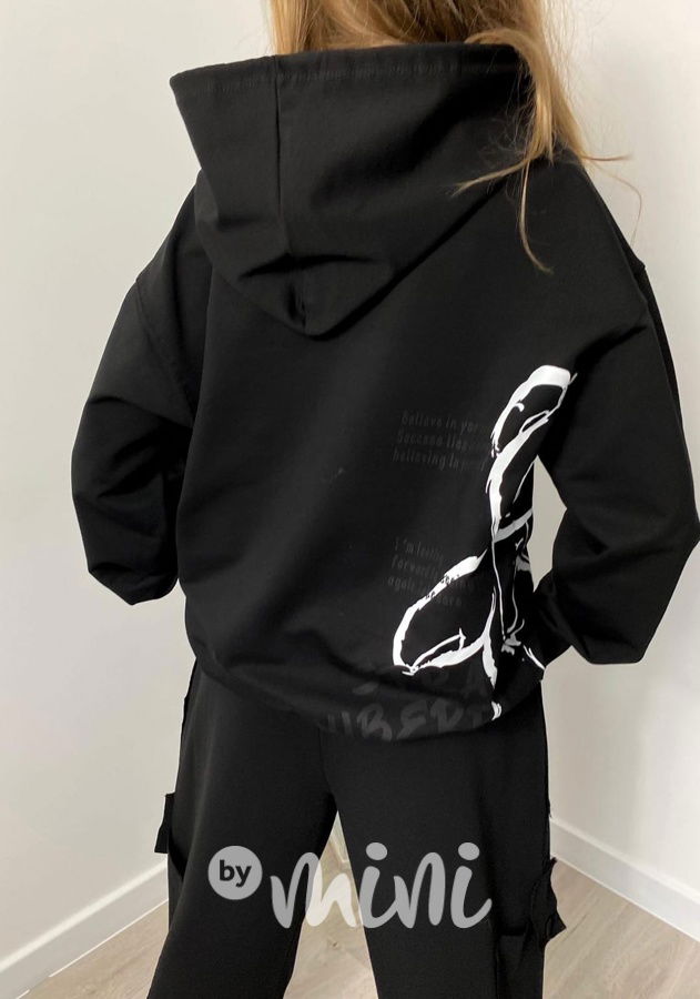 Teddy oversize mikina černá