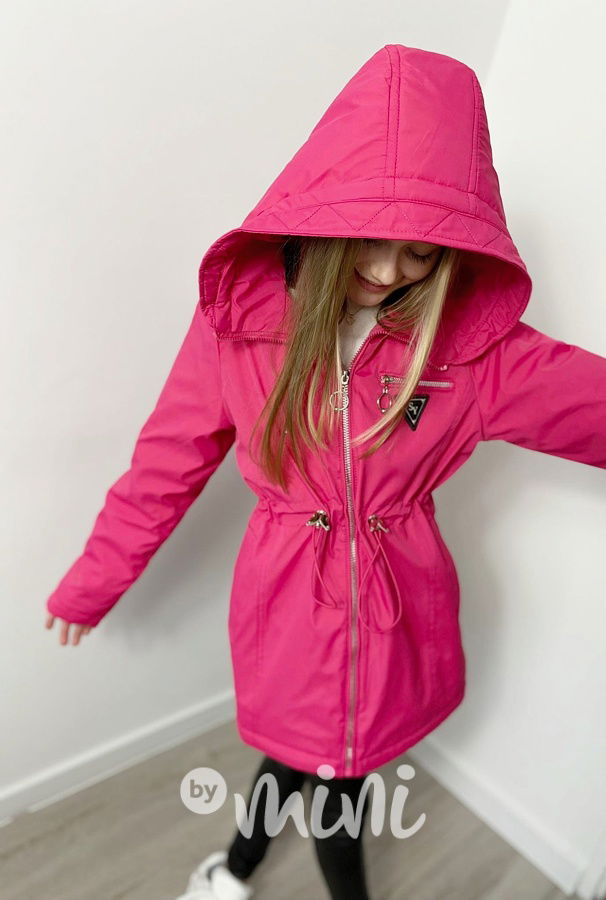 Parka s podšívkou růžová