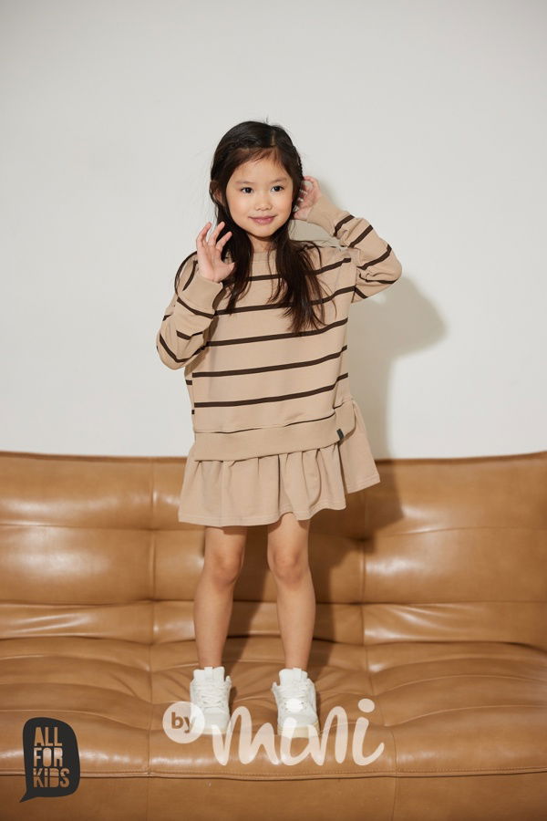 All for kids mikinové šaty beige
