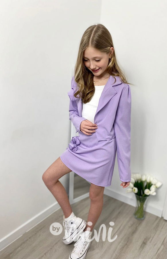 Lila blossom sáčko + sukně