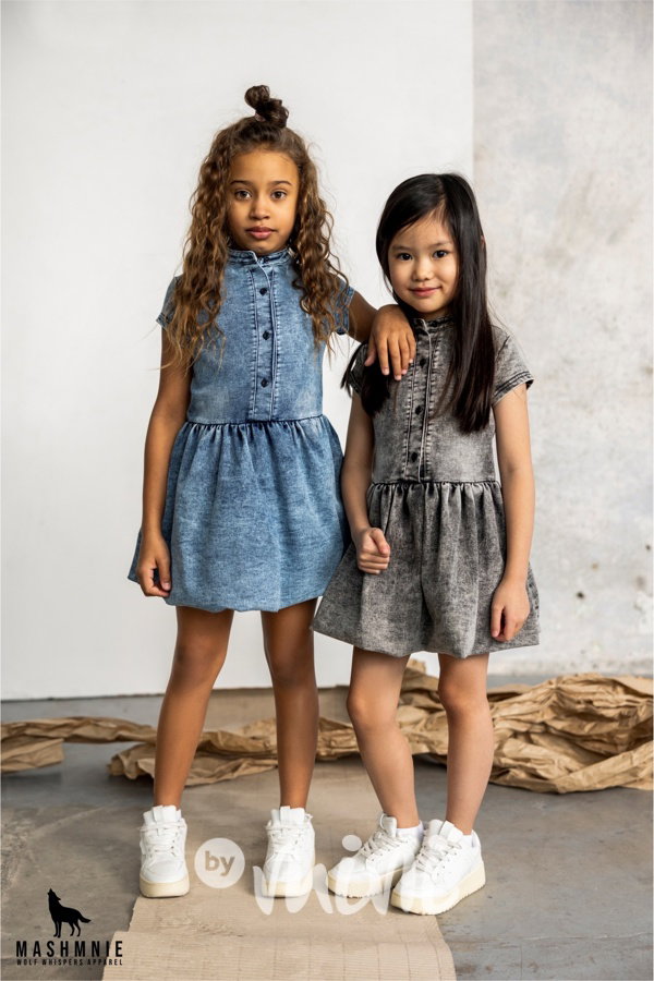 Mash Mnie denim šaty ice blue