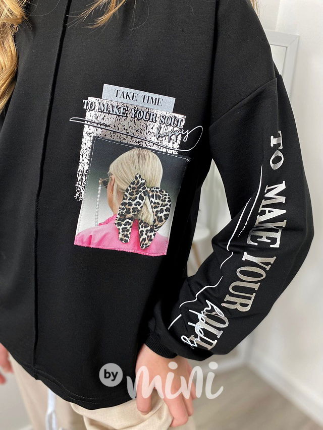 Mikina happy černá