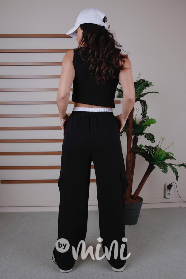 Lounge crop top STYLE černý
