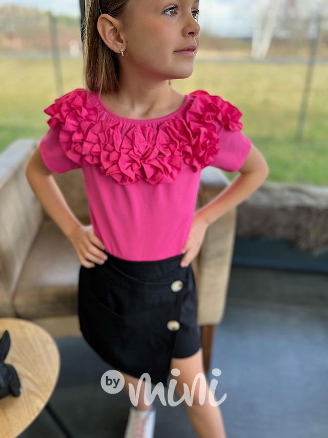 Maxi frill summer blůzka růžová