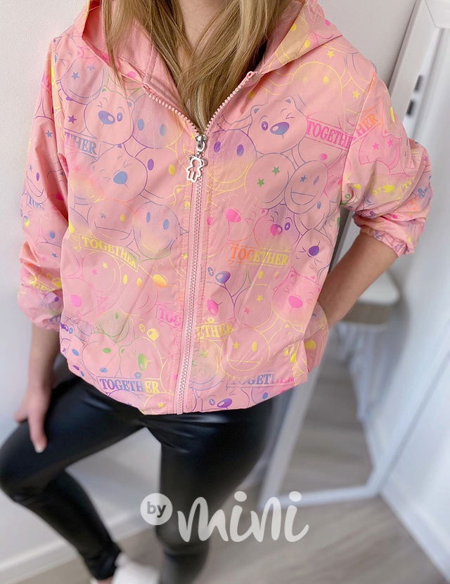 Smiley jarní větrovka pink