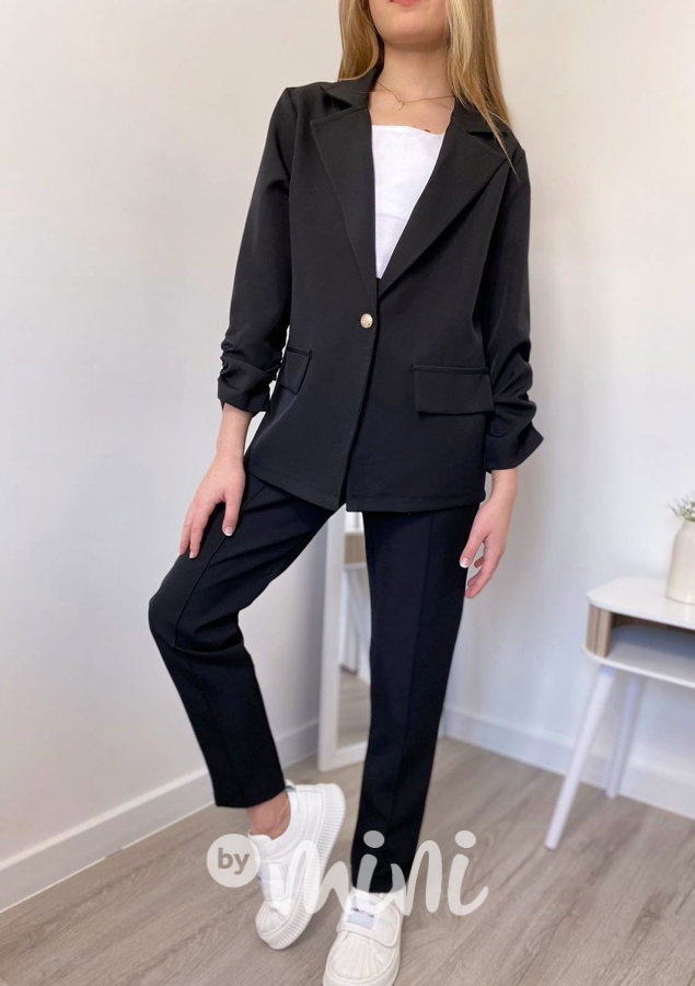 ELEGANT sako + kalhoty black