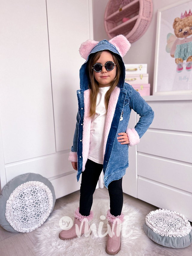 Teplý denim kabátek Minnie