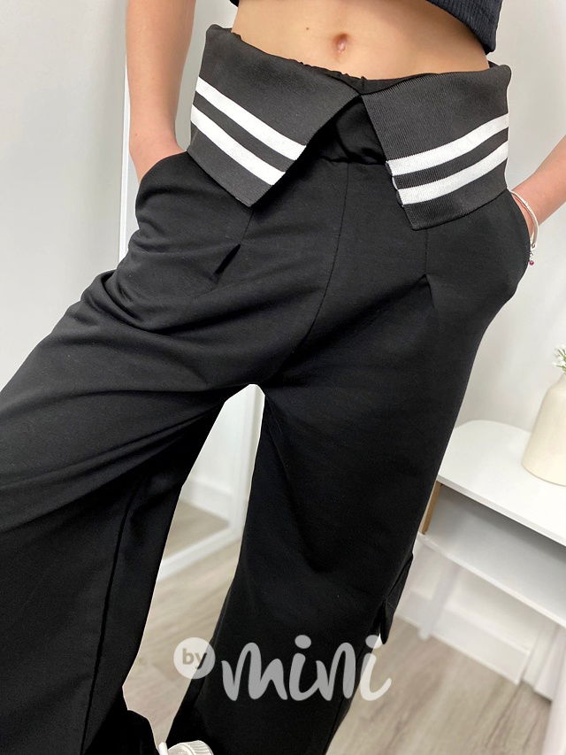 Relax široké kalhoty černé