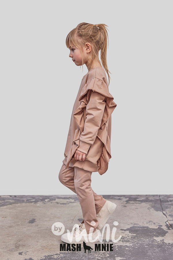 Mash Mnie jegginy s rozparkem béžové