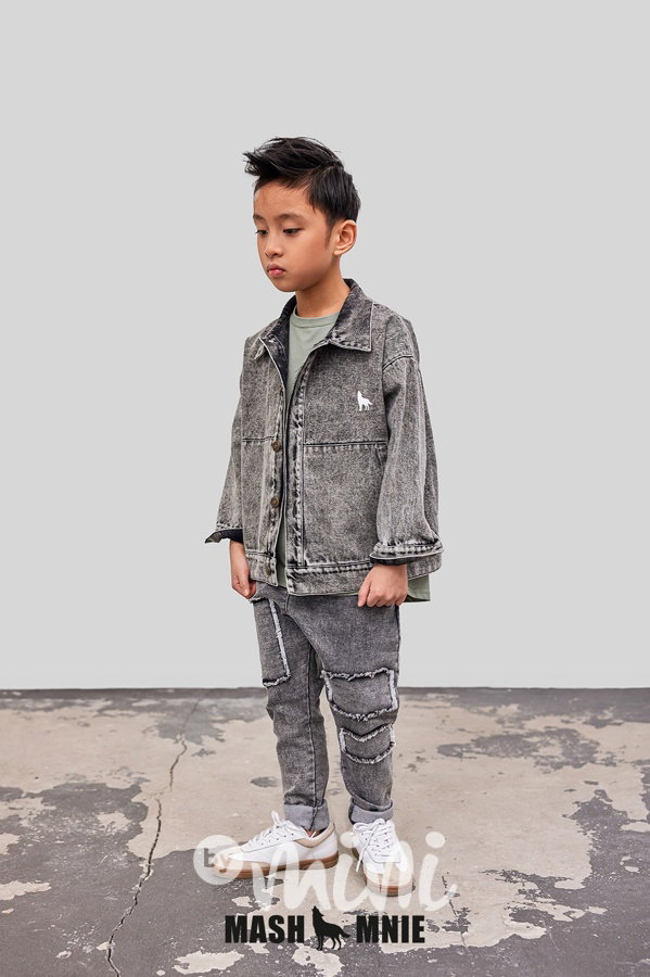 Mash Mnie WOLF black denim bunda
