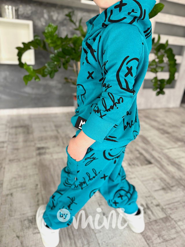 Teddy tepláky petrol