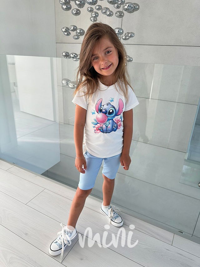 Lilo & Stitch bubble gum blůzka bílá