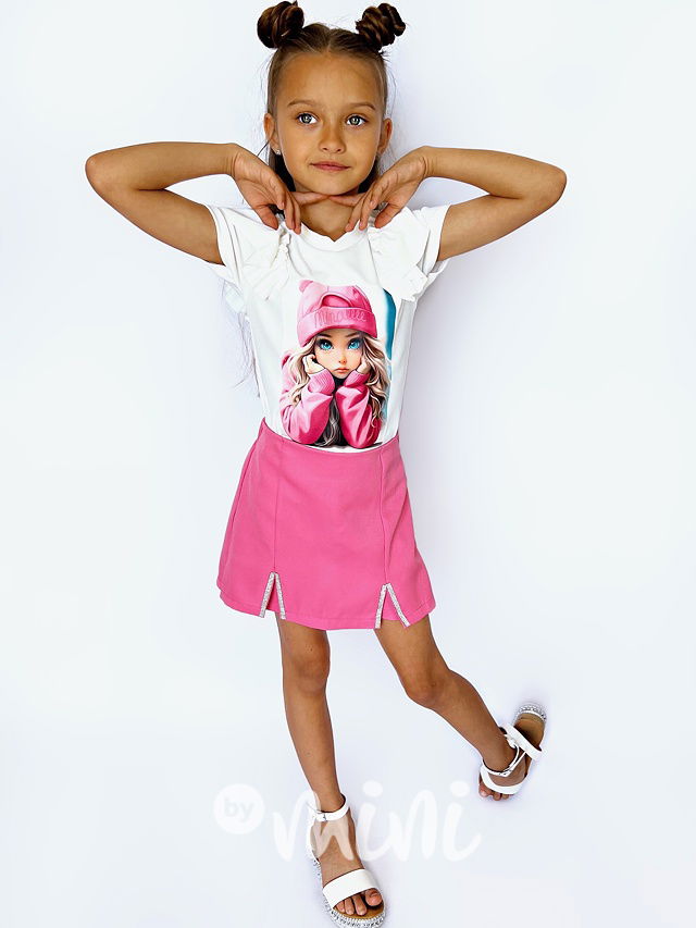 Sukňokraťasy + blůzka CUTIE pink