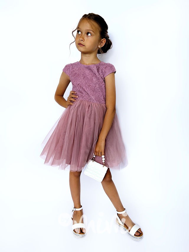 ROSE luxusní šaty vintage lila