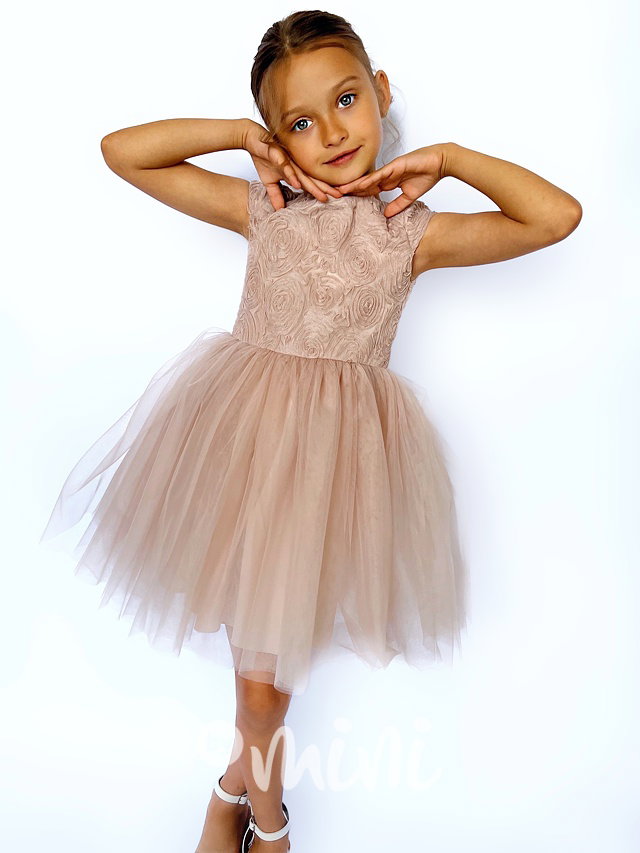 ROSE luxusní šaty vintage beige