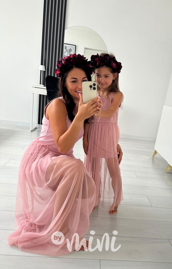All for kids šaty s tylem pink