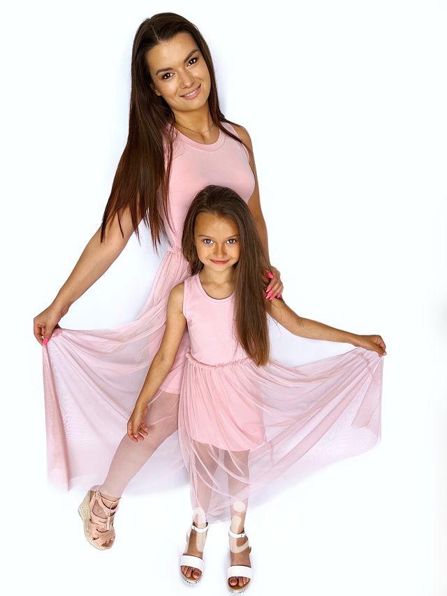 All for kids šaty s tylem pink