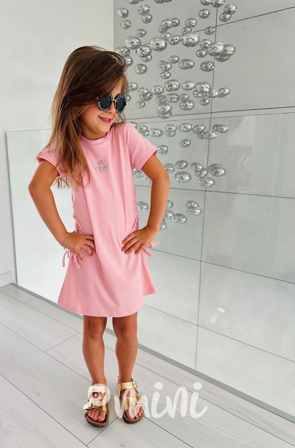 I LOVE YOU šaty light pink