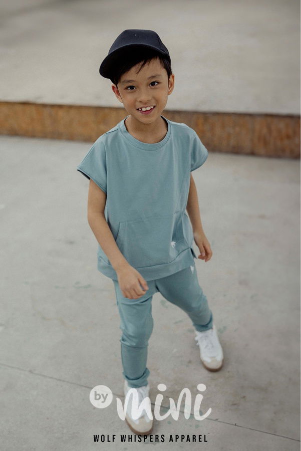 Mash Mnie WOLF jogger tepláky ocean