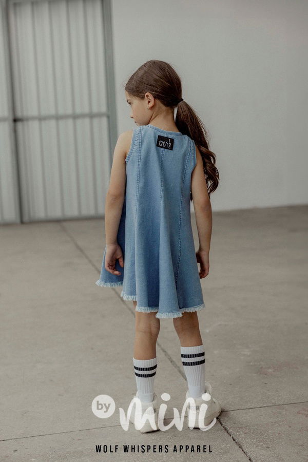 Mash Mnie denim šaty ice blue