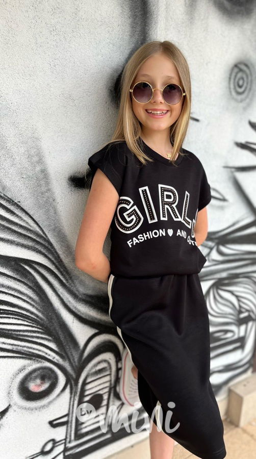 GIRLS blůzka + sukně black